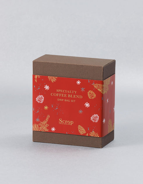 Scrop スペシャルティコーヒーブレンドドリップバッグ5個セット (茶箱×帯)クリスマスver