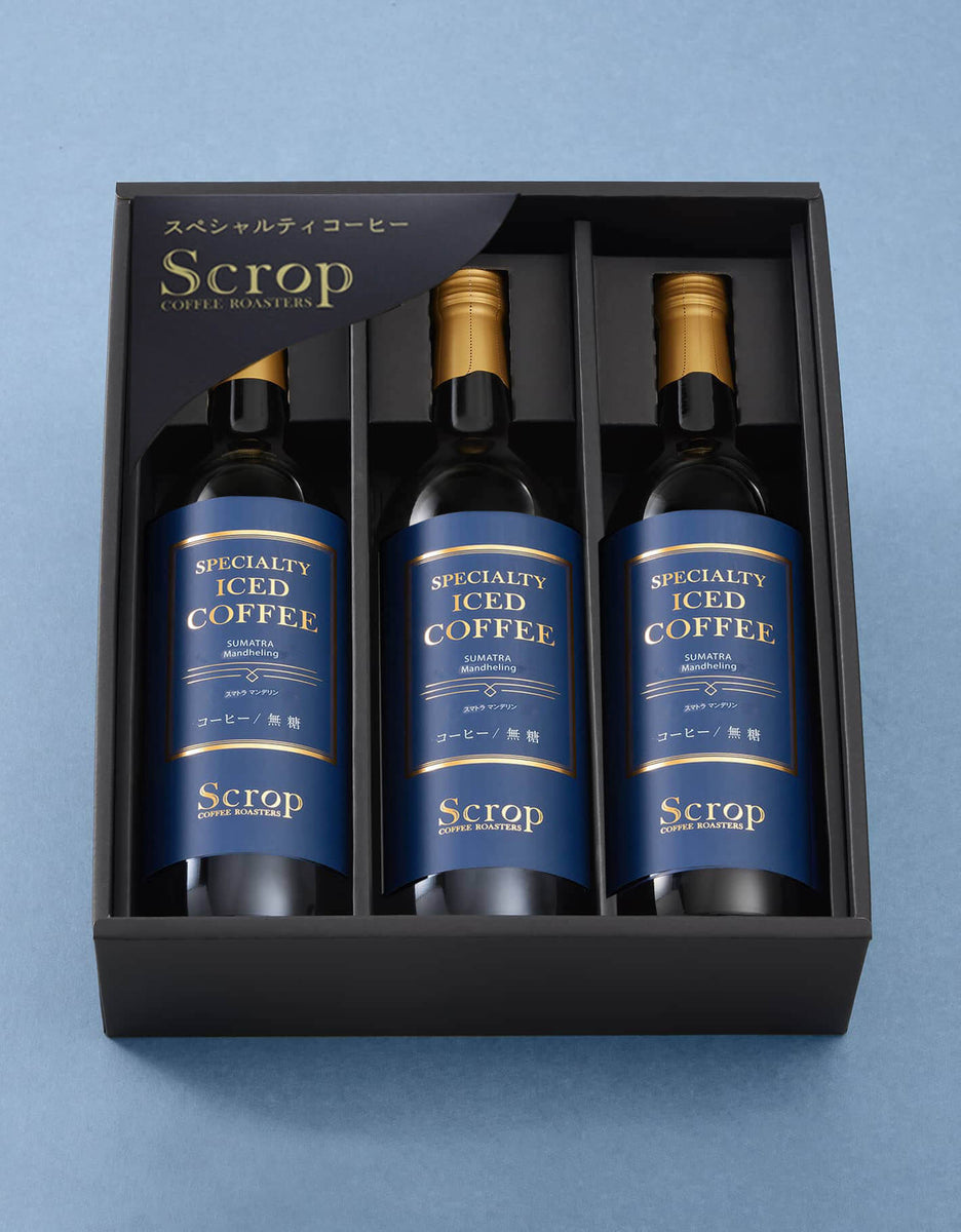 Scrop ボトルアイスコーヒー （無糖）3本セット ¥7,150の品 ボトルアイスコーヒー スマトラ（無糖）3本セット｜Scrop COFFEE