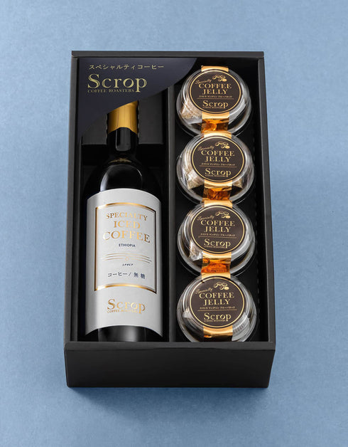 【SOLD OUT】ボトルアイスコーヒー エチオピア 無糖 1本 × コーヒーゼリー4個セット