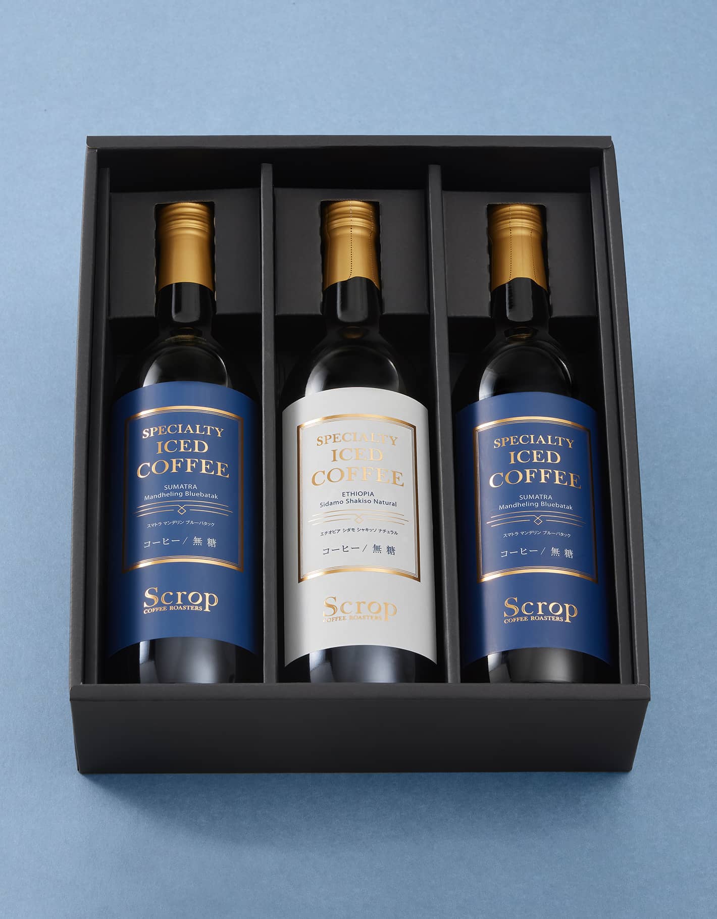 Scrop ボトルアイスコーヒー （無糖）3本セット ¥7,150の品 人気のギフト】ボトルアイスコーヒー（無糖）2本 × コーヒー