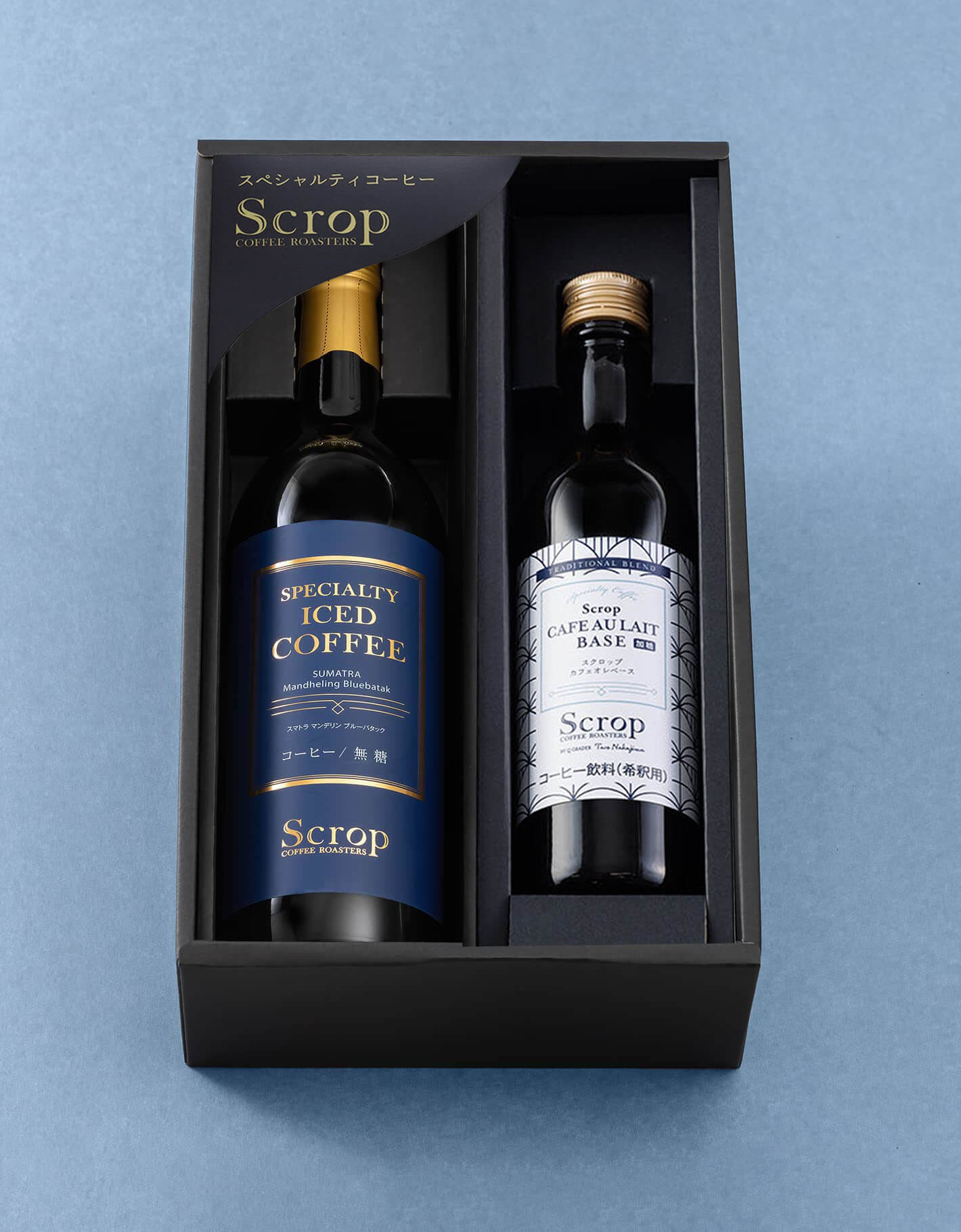 Scrop ボトルアイスコーヒー （無糖）3本セット ¥7,150の品 人気のギフト】ボトルアイスコーヒー スマトラ（無糖）×カフェ